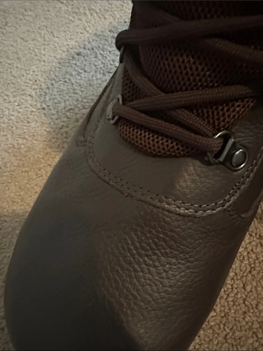 Men's Brown Leather Lace-Up Work Boots